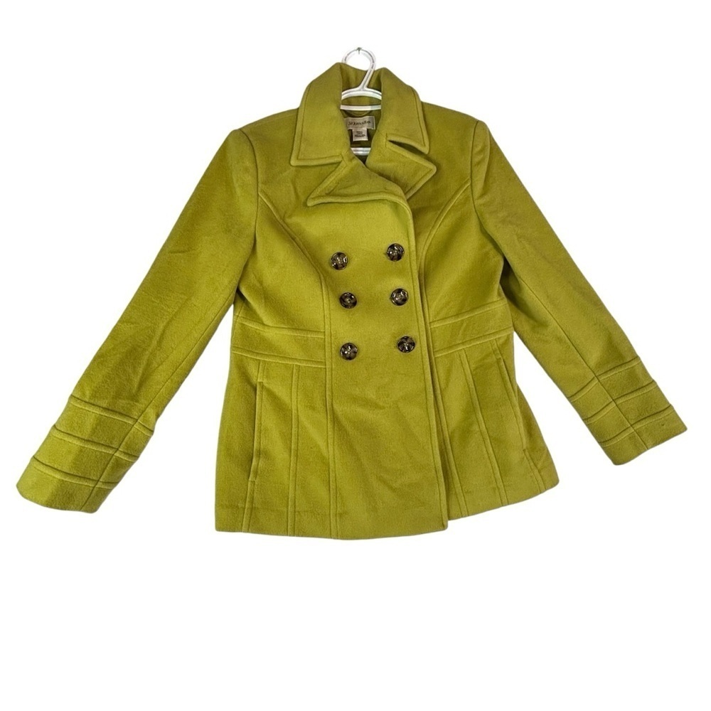 St Johns Bay Chartreuse Wool Peacoat